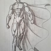 Mi Proyecto del curso: Ilustración para cómics: anatomía de un superhéroe Ein Projekt aus dem Bereich Traditionelle Illustration, Design von Figuren, Comic, Bleistiftzeichnung und Anatomische Zeichnung von Jesús E Briceño R - 15.12.2021