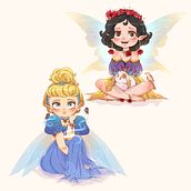 Princesas da Disney como fadas. Un proyecto de Diseño e Ilustración tradicional de Marina Scalvenzi - 24.04.2021
