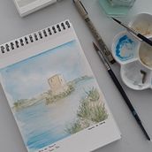 Mi Proyecto del curso: Cuaderno de viaje en acuarela. Een project van Traditionele illustratie, Aquarelschilderen,  Architecturale illustratie y Sketchbook van marbotellabotella - 27.11.2021