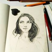 30 Days of Portrait Sketchbook: Explore the Human Face. Esboçado, Desenho, Desenho de retrato, Desenho artístico, e Sketchbook projeto de Qurratul Yeen - 24.11.2021