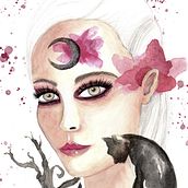 My project "Lili White Hair" in Illustrated Portrait in Watercolor course. Traditional illustration, Fine Arts, Painting, Drawing, Watercolor Painting, Portrait Drawing, and Artistic Drawing project by Lili Moria - 11.28.2021