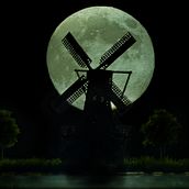 Moonrise over Windmill. Un proyecto de Fotografía de Jonathan Salvacion - 28.11.2021
