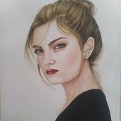Mi Proyecto del curso: Retrato en acuarela a partir de una fotografía. Traditional illustration, Watercolor Painting, and Portrait Drawing project by maria jose caceres sayago - 11.28.2021