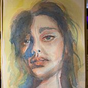 My project in Artistic Portrait with Watercolors course. Fine Arts, Painting, Watercolor Painting, and Portrait Drawing project by Marina Homenko - 11.23.2021