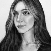 Project of a woman portrait made by using chalcography technique in a digital way. Drawing, Traditional illustration, Digital Illustration, and Portrait Drawing project by Marco Panarese - 10.14.2021