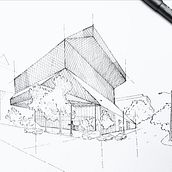 Seattle Central Library - OMA. Sketching, and Traditional illustration project by Thiago Ranzatti - 12.02.2018