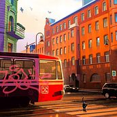 My project in Cinematic Digital Illustration with Photoshop course. Un progetto di Illustrazione tradizionale, Illustrazione digitale e Arte concettuale di Denis_Skit - 28.11.2021