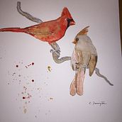My project in Artistic Watercolor Techniques for Illustrating Birds course. Traditional illustration, Watercolor Painting, Realistic Drawing, and Naturalistic Illustration project by Carolyn Farrington - 11.27.2021