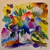 Floral experiments. Traditional illustration, and Watercolor Painting project by Terri Harker - 11.29.2021