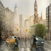 Il mio progetto del corso: Paesaggi urbani ad acquerello. Fine Arts, Watercolor Painting, and Architectural Illustration project by Erica Orru - 11.29.2021