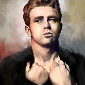 James Dean. Traditional illustration, and Digital Painting project by Salomé Isaza Velasquez - 11.29.2021