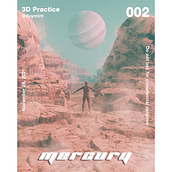 Mercury Poster - My project in Fantastic 3D illustration with Blender course. 3D, Digital Illustration, and 3D Design project by Minh Nguyễn - 11.26.2021
