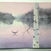 Mein Kursprojekt: Atmosphärische Landschaften in Aquarell. Un progetto di Belle arti, Pittura e Pittura ad acquerello di Susanne Weiss - 30.11.2021