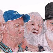 Four Bards Come Out to Play. Un progetto di Illustrazione tradizionale, Bozzetti, Pittura ad acquerello, Illustrazione architettonica e Sketchbook di Keith Blake - 30.11.2021