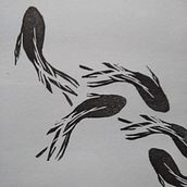  handmade stamp printing. Design project by Linda Konone - 12.01.2021