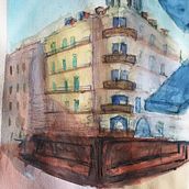 Mi Proyecto del curso: Dibujo arquitectónico con acuarela y tinta. Sketching, Drawing, Watercolor Painting, Architectural Illustration, Sketchbook & Ink Illustration project by Josean Fernandez - 12.01.2021