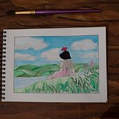 Mi Proyecto del curso: Ilustración en acuarela con influencia japonesa. Traditional illustration, Drawing, and Watercolor Painting project by Yenny Rosario Apaza Vásquez - 12.01.2021