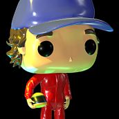 homenaje a un gran ídolo de la fórmula uno Ayrton Senna, siendo utilizados como referencias muñecos Funkos. 3D, Sculpture, 3D Animation, and 3D Modeling project by Rafa Anok - 11.29.2021