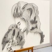 String Art Portrait for Yours Truly Hotel. Fiber Arts, and Design project by Tiffany Lusteg - 12.02.2021