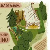 mapa para invitación de boda. Un proyecto de Ilustración tradicional, Ilustración digital y Dibujo digital de Adri Seara - 02.12.2021