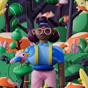 My project in Cinema 4D: Bring Playful 3D Illustrations to Life course. Traditional illustration, 3D, Digital Illustration, and 3D Modeling project by Brandon Charles - 12.03.2021