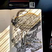 Daily sketchbook. Traditional illustration, Fine Arts, Painting, Character Design, Sketching, Ink Illustration, Figure Drawing, Artistic Drawing, and Sketchbook project by yazarsecil - 12.03.2021
