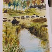 Mi Proyecto del curso: Paisajes naturales en acuarela. Artes plásticas, Pintura, e Pintura em aquarela projeto de annie_ar_es - 03.12.2021