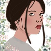 Chica y flores . % María Balboa Rozas tarafından hazırlanan Tasarım, Geleneksel illüstras, on, Dijital İllüstras, Ve on projesi - 12.01.2021