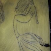 Mermaid. Ilustração tradicional projeto de Stephanie Gibbs-Hannibal - 03.12.2021
