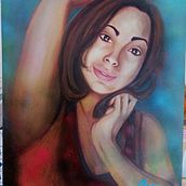 Mi Proyecto del curso: Retrato experimental: fusiona óleo, acrílico y pintura en spray . Fine Arts, Painting, Acr, lic Painting, and Oil Painting project by Maria Arce - 12.03.2021