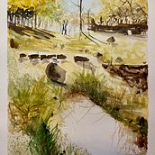 Mi Proyecto del curso: Paisajes naturales en acuarela. Fine Arts, Painting, and Watercolor Painting project by Catalina Montoya - 12.04.2021