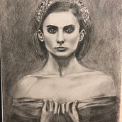 My project in Artistic Charcoal Portraiture: Creating Atmosphere course. Un proyecto de Ilustración tradicional, Bellas Artes, Dibujo, Dibujo de Retrato, Dibujo realista y Dibujo artístico de Eva Nor - 04.12.2021