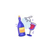 Food and bar icons. Traditional illustration, and Vector Illustration project by Serj Marco - 12.04.2021