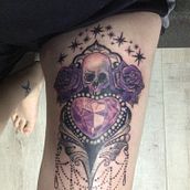 Mon projet du cours : Techniques de coloration de tatouages. Un progetto di Illustrazione tradizionale, Disegno, Illustrazione digitale, Design di tatuaggi e Disegno digitale di algraphiste1989 - 04.12.2021