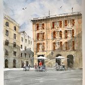 My project in Modern Techniques for Watercolor Cityscapes course . % Luiz Carlos Barbieux Oliveira tarafından hazırlanan Tablo, Sulubo, Ve a Resim projesi - 12.04.2021