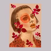 Mi Proyecto del curso: Retrato ilustrado con Procreate “Red”. Traditional illustration, Vector Illustration, Digital Illustration, and Portrait Drawing project by Gaby Cn - 12.05.2021