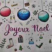 Cartes de Voeux et autres. Un proyecto de Ilustración tradicional, Lettering, Dibujo, H y lettering de Helene Rouchere - 05.12.2021