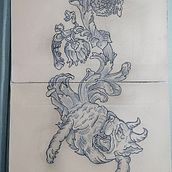 Mein Kursprojekt: Einführung in den Engraving-Stil für Tattoos. Un progetto di Design di tatuaggi di Grosser Tatzelwurm - 05.12.2021
