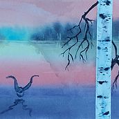 My project in Atmospheric Landscapes in Watercolor  course. Fine Arts, Painting, and Watercolor Painting project by Vidar Ski - 12.06.2021