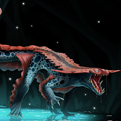 Creature design: Diplosuchus. Un progetto di Illustrazione tradizionale, Character design, Illustrazione digitale e Arte concettuale di Nicola Gagliardi - 06.12.2021