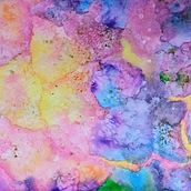 In a far away galaxy. Traditional illustration, Fine Arts, Painting, and Watercolor Painting project by daniela.ortiz.fabian - 12.06.2021