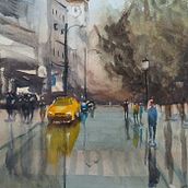 My project - just following the master!. Een project van  Beeldende kunst, Aquarelschilderen y  Architecturale illustratie van Katharine Lay - 06.12.2021