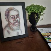 Meu projeto do curso: Retrato artístico em aquarela. Un progetto di Belle arti, Pittura, Pittura ad acquerello e Disegno di ritratti di Ananda de Jesus - 06.11.2021