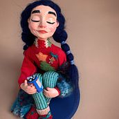 Christmas themed OOAK art doll Ein Projekt aus dem Bereich Spielzeugdesign, Art To und Design von Figuren von Irem Nur Terzi - 07.12.2021