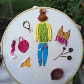 Mi Proyecto del curso: Bordado con textura: combina puntadas y mostacillas . Un progetto di Design di accessori, Costume design, Artigianato, Ricamo, Fiber Art e Teoria del colore di silvana_cordovac - 07.12.2021