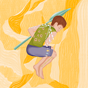 Samu durmiendo. Traditional illustration project by lura.jimenez.ga - 11.06.2021