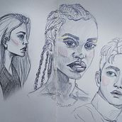 Mi Proyecto del curso: Sketchbook de retrato: explora el rostro humano. Sketching, Drawing, Portrait Drawing, Artistic Drawing, and Sketchbook project by iga_lam - 12.08.2021