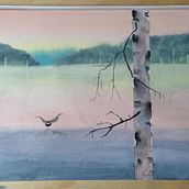 Mi Proyecto del curso: Paisajes atmosféricos en acuarela. Fine Arts, Painting, and Watercolor Painting project by Josean Fernandez - 12.08.2021