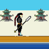 Ninja del puente. Un proyecto de Diseño de personajes, Videojuegos, Pixel art y Diseño de videojuegos de Ian Córdoba - 07.12.2021
