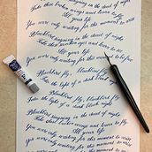 My project in English Calligraphy from A to Z course. Calligraph project by Priscila Ramos - 12.06.2021